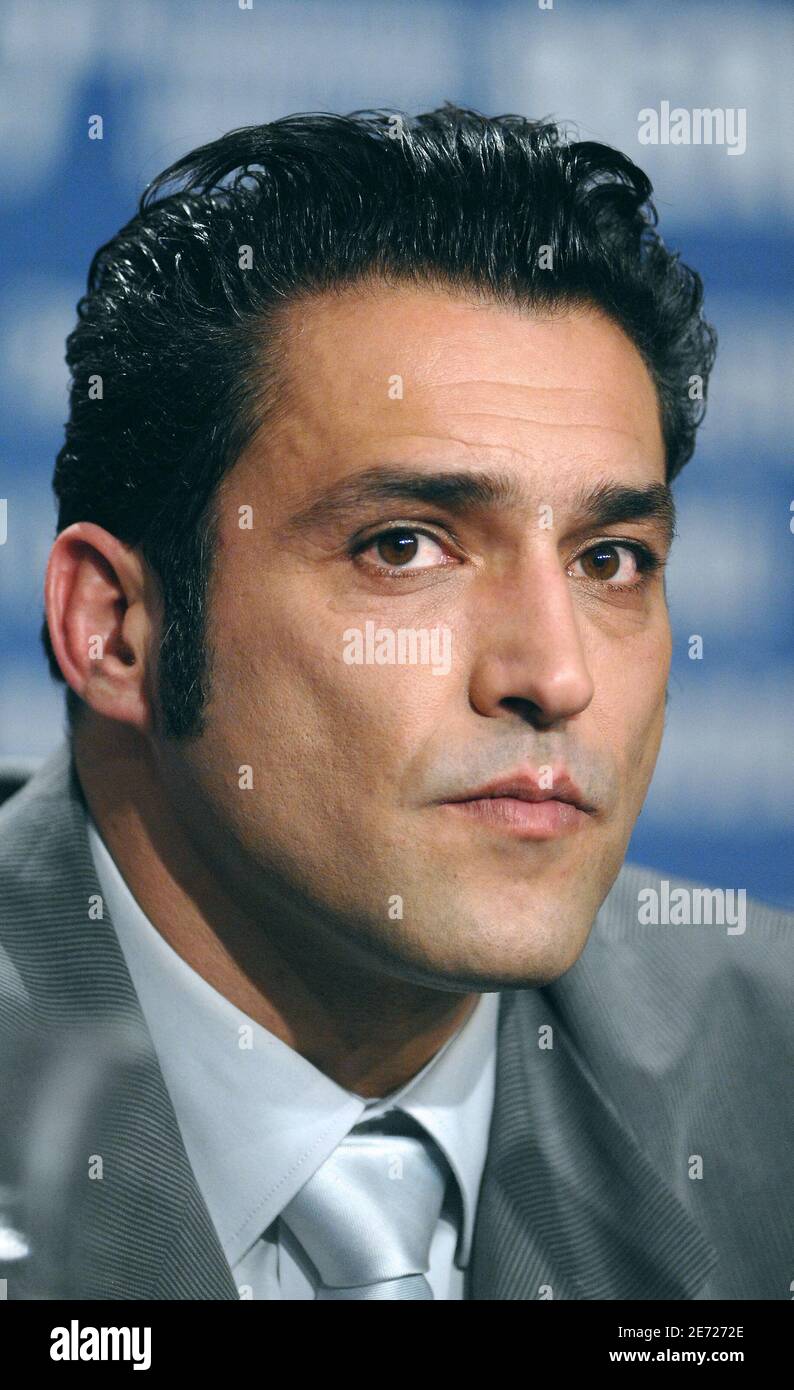 French actor Jean-Pierre Martins gives a press conference of the movie 'La  Mome' directed by Olivier Dahan, produced by Alain Goldman, in Berlin,  Germany, on February 08, 2007. Photo by Christophe Guibbaud/ABACAPRESS.COM