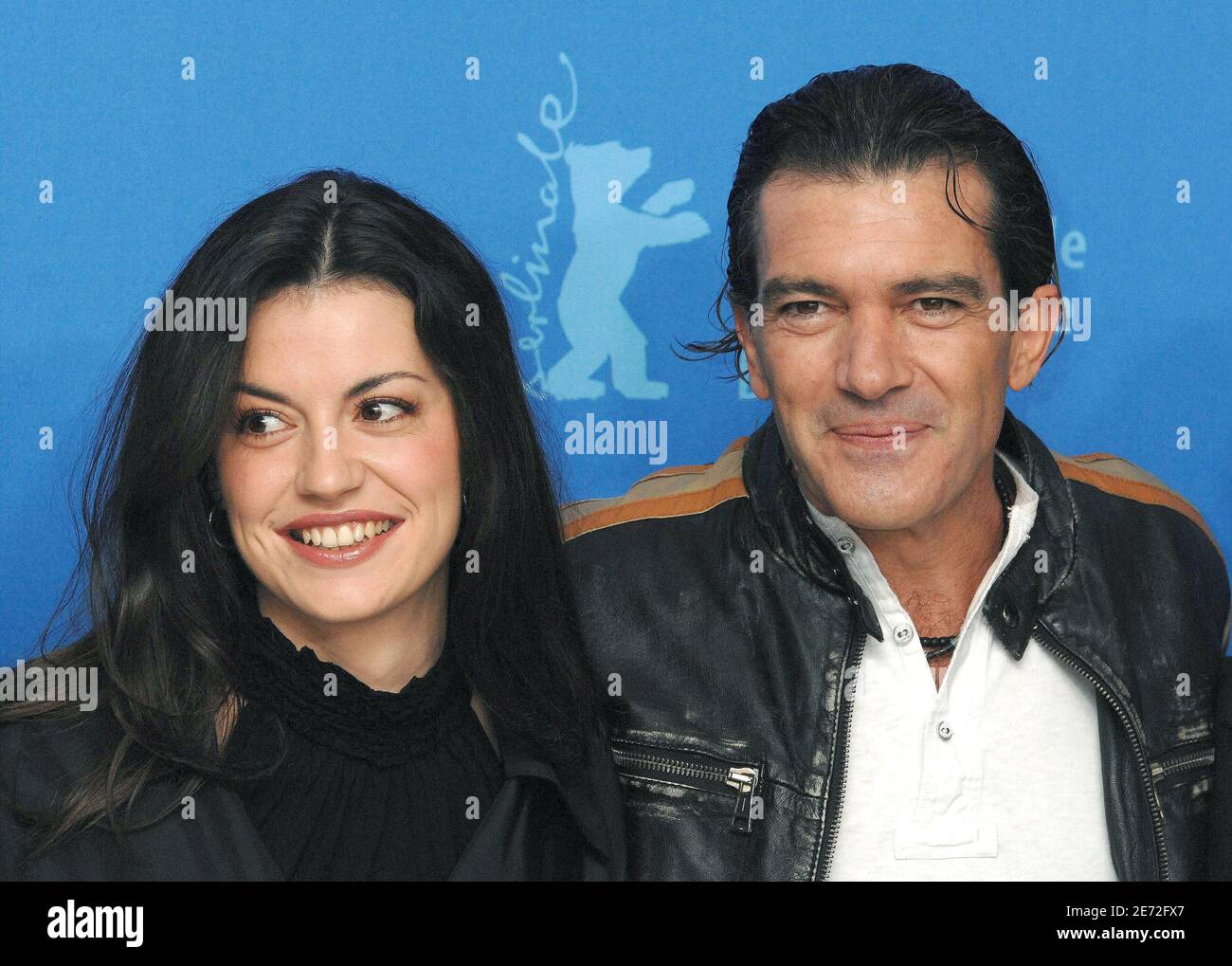 Spanish director and actor Antonio Banderas and Maria Ruiz pose for the ...
