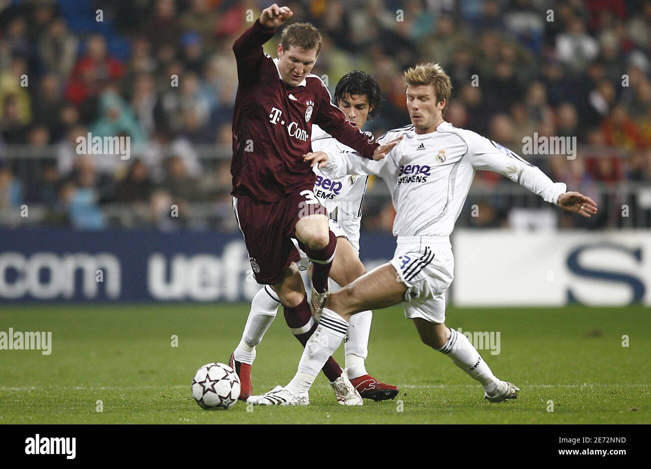 【TV】ベッカ厶とシュバインシュタイガー Bayern Munich's Bastian Schweinsteiger and Real Madrid's