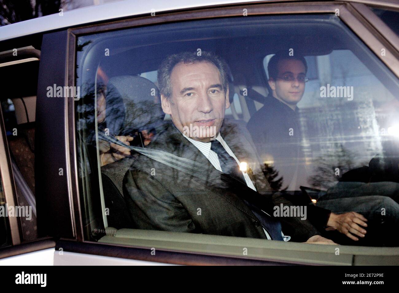 UDF Presidential candidate Francois Bayrou holds a meeting in Dijon, France on Feb 20, 2007. Photo by Corentin Folhen/ABACAPRESS.COM Stock Photo