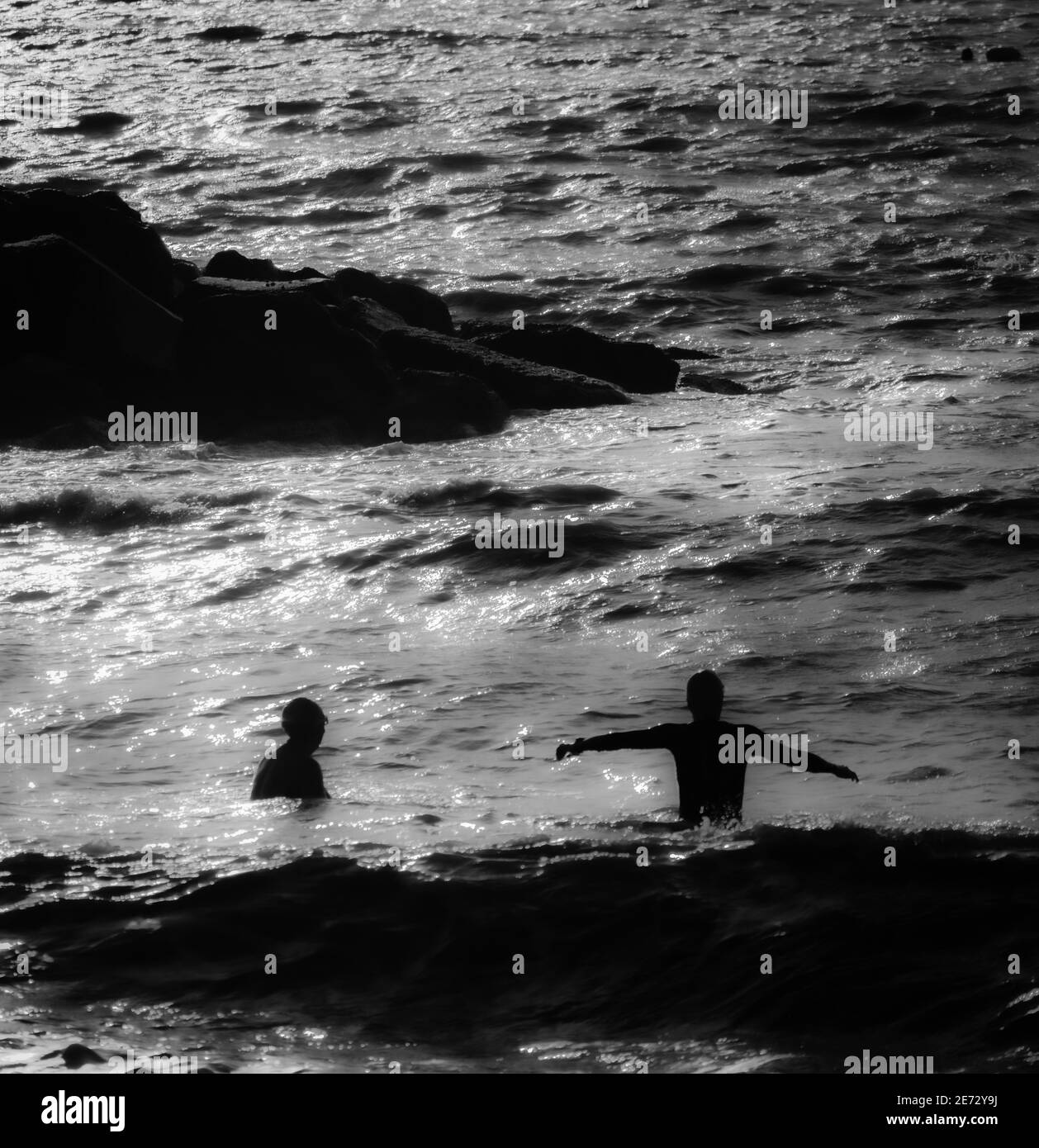 Free swimming Black and White Stock Photos & Images - Alamy