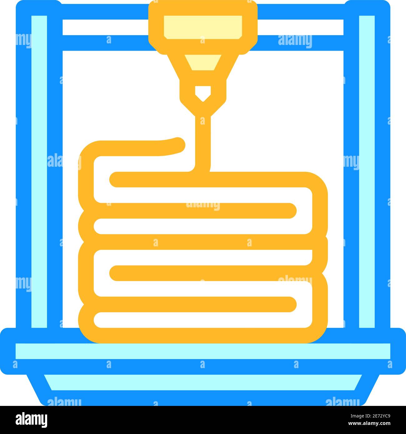 layers of 3d printing color icon vector illustration Stock Vector Image ...