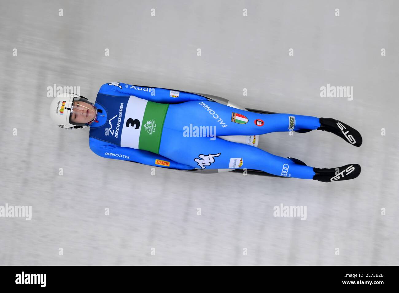 Verena HOFER (ITA), single-seater, action, sledding-5th FIL Sprint World Championships Koenigssee. Luge on January 29th, 2021 at the Koenigssee artificial ice rink. | usage worldwide Stock Photo