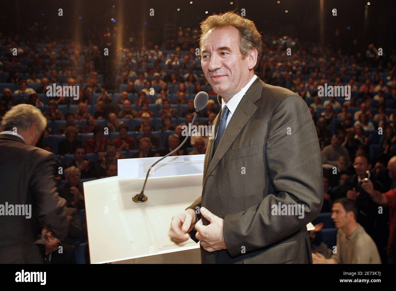 Francois Bayrou, UDF candidate for presidential elections, campaigns in Perpignan south of France on march 9, 2007. Photo by Pascal Parrot/ABACAPRESS.COM Stock Photo