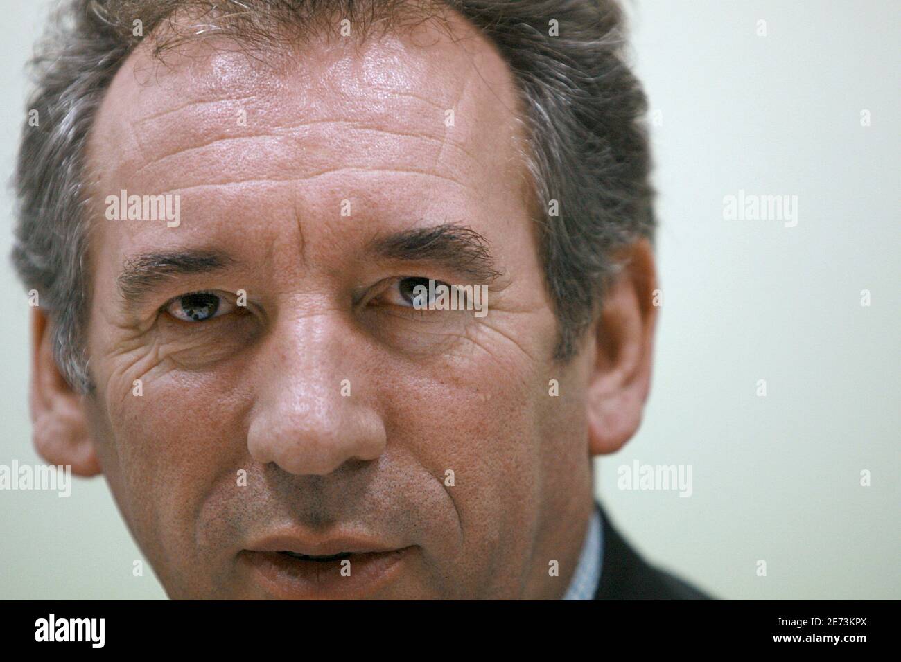 Francois Bayrou, UDF candidate for presidential elections, campaigns in Perpignan south of France on March 9, 2007. Photo by Corentin Folhen/ABACAPRESS.COM Stock Photo