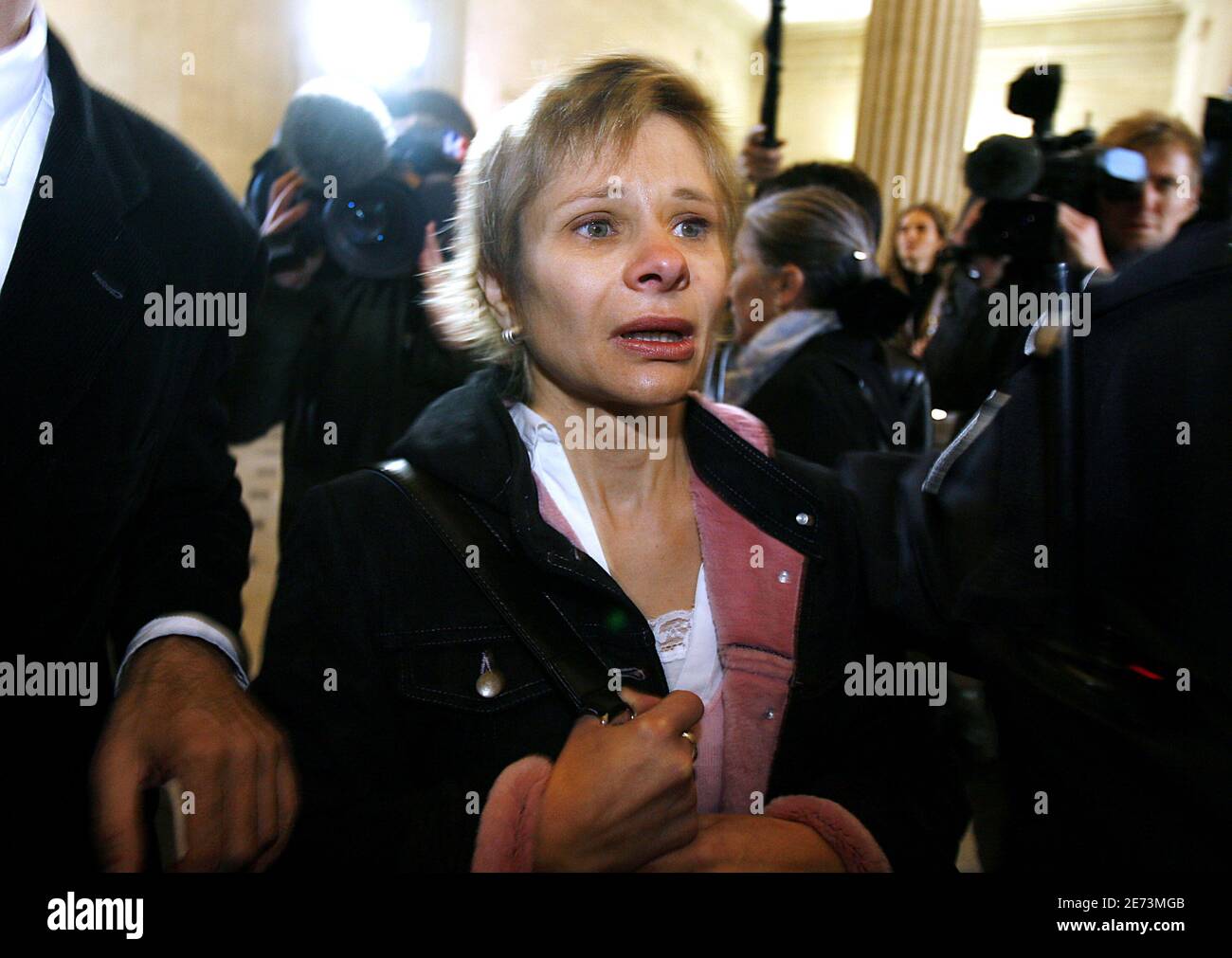 Nurse Chantal Chanel arrives at Perigueux court, South west of France on March 12, 2007. Both women are accused of euthanesia, done on a women who was sufferering of a cancer in terminal stage. According to French laws, Tramois and Chanel are convicted of 'poisonning' and 'participation of poisoning'. Chantal Chanel is accused to have given the lethal injection of potassium to thef 65 years women in the hospital of Saint-Astier (Dordogne). Both can be condemned to a maximum sentence of 30 years in jail. Photo by Patrick Bernard/ABACAPRESS.COM Stock Photo