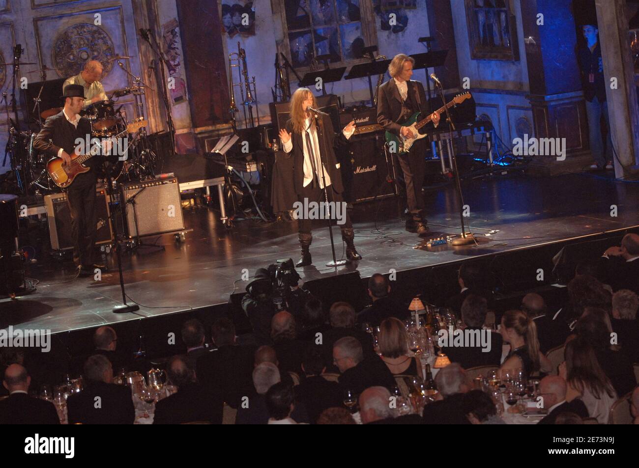 Inductee Patti Smith performs onstage at the 22nd annual Rock And Roll Hall of Fame Induction Ceremony held at the Waldorf Astoria Hotel in New York City, NY, USA on March 12, 2007. Photo by Gregorio Binuya/ABACAPRESS.COM Stock Photo