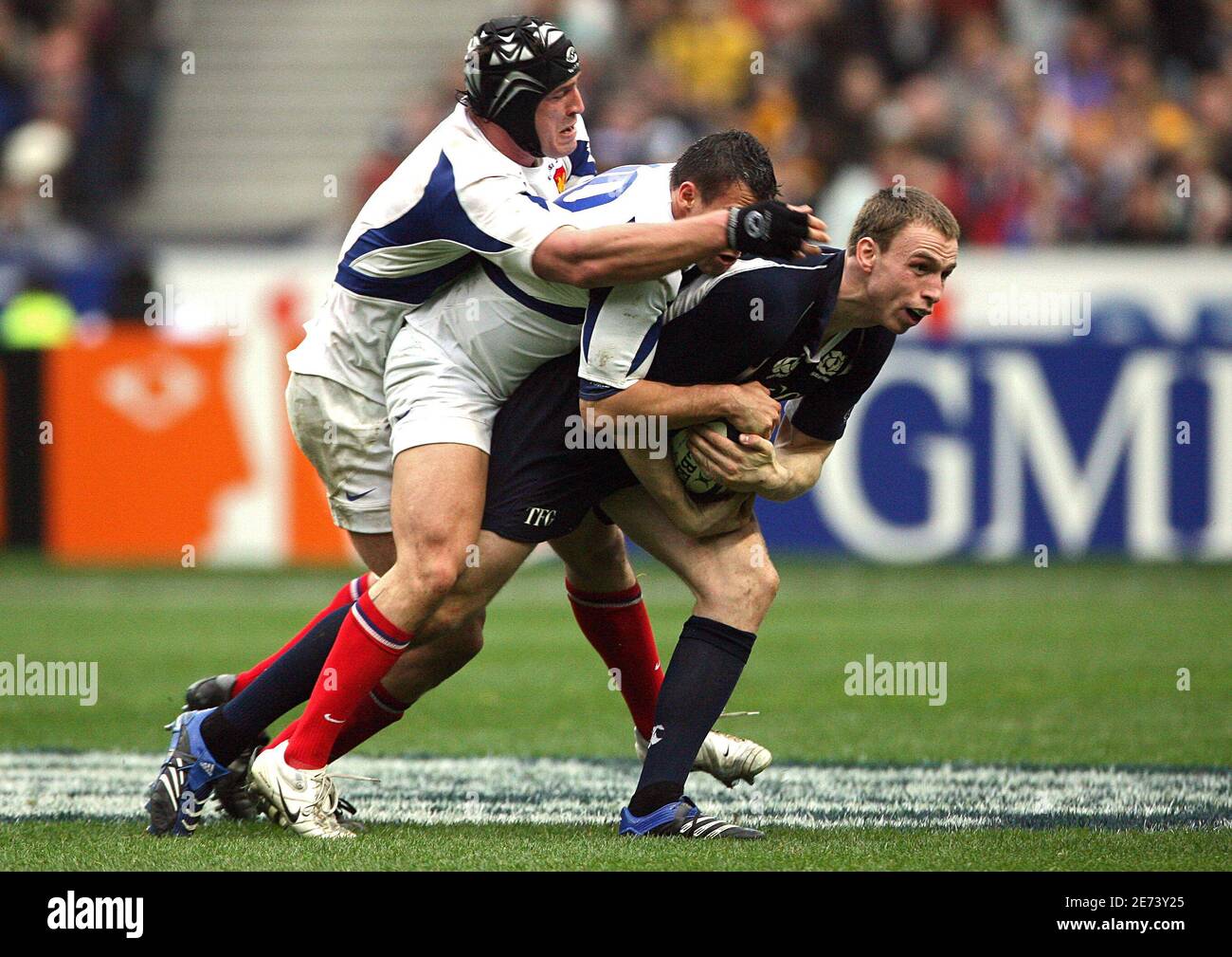 Scotland's Andrew Henderson during the Rugby Union RBS 6 nations tournament match France vs Scotland at the Stade de France in Saint-Denis, north of Paris, France, on March 17, 2007. France won 46-19. Photo by Mehdi Taamallah/Cameleon/ABACAPRESS.COM Stock Photo