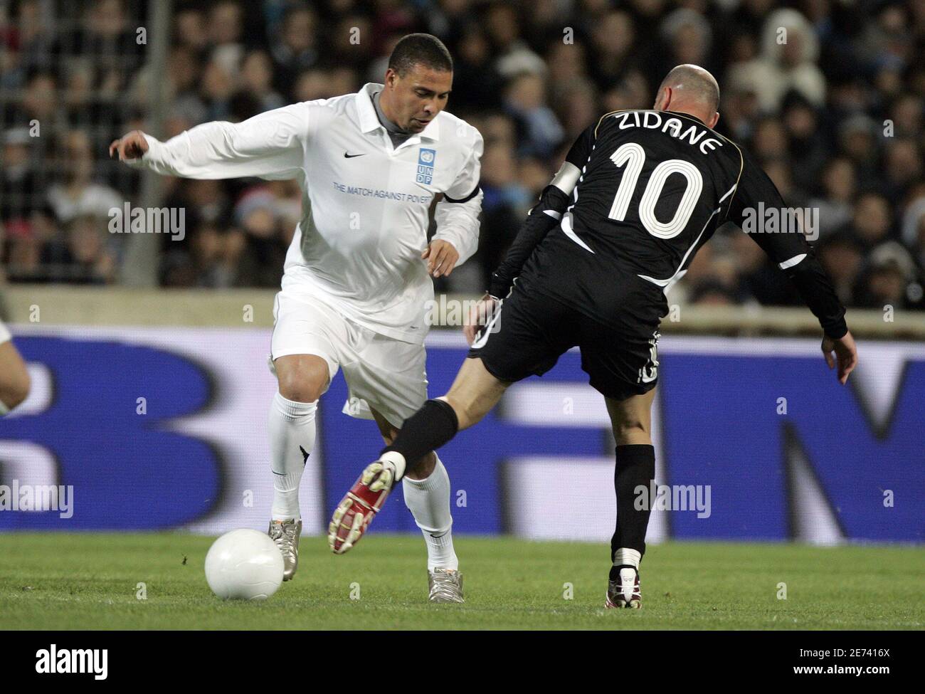 Former Real Madrid's teammates Ronaldo and Zinedine Zidane Former Real Madrid's teammates Ronaldo and Zinedine Zidane