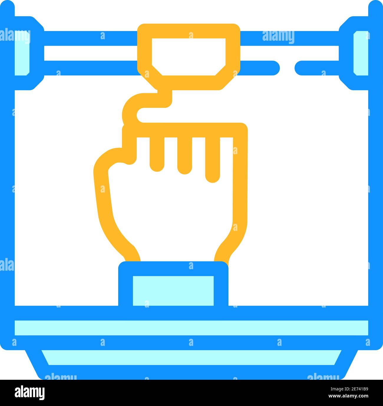prostheses 3d printing color icon vector illustration Stock Vector ...