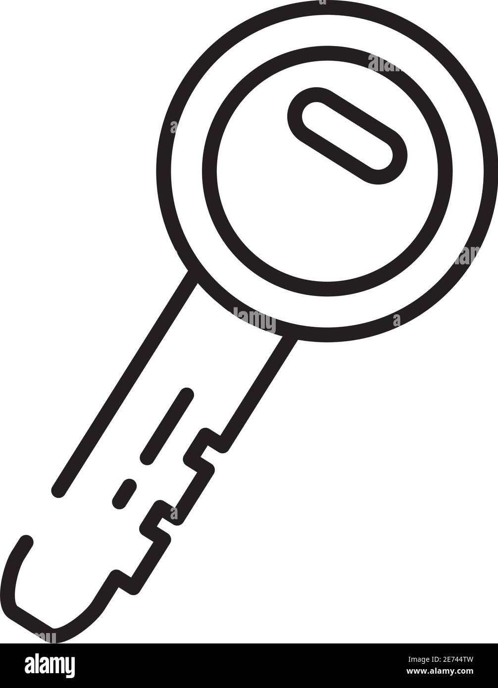 key icon over white background, half line style, vector illustration ...