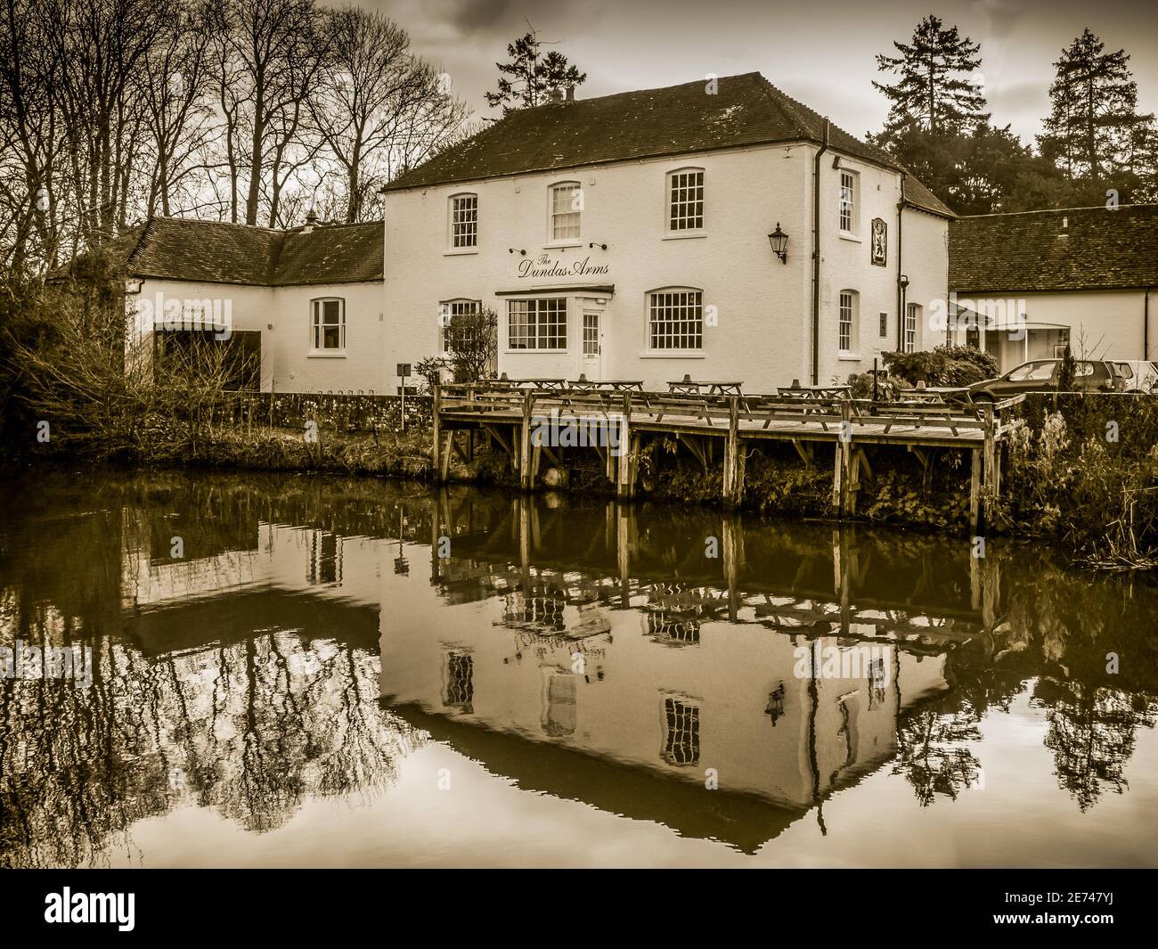 The 18th century Dundas Arms Public House and bistro in Kintbury