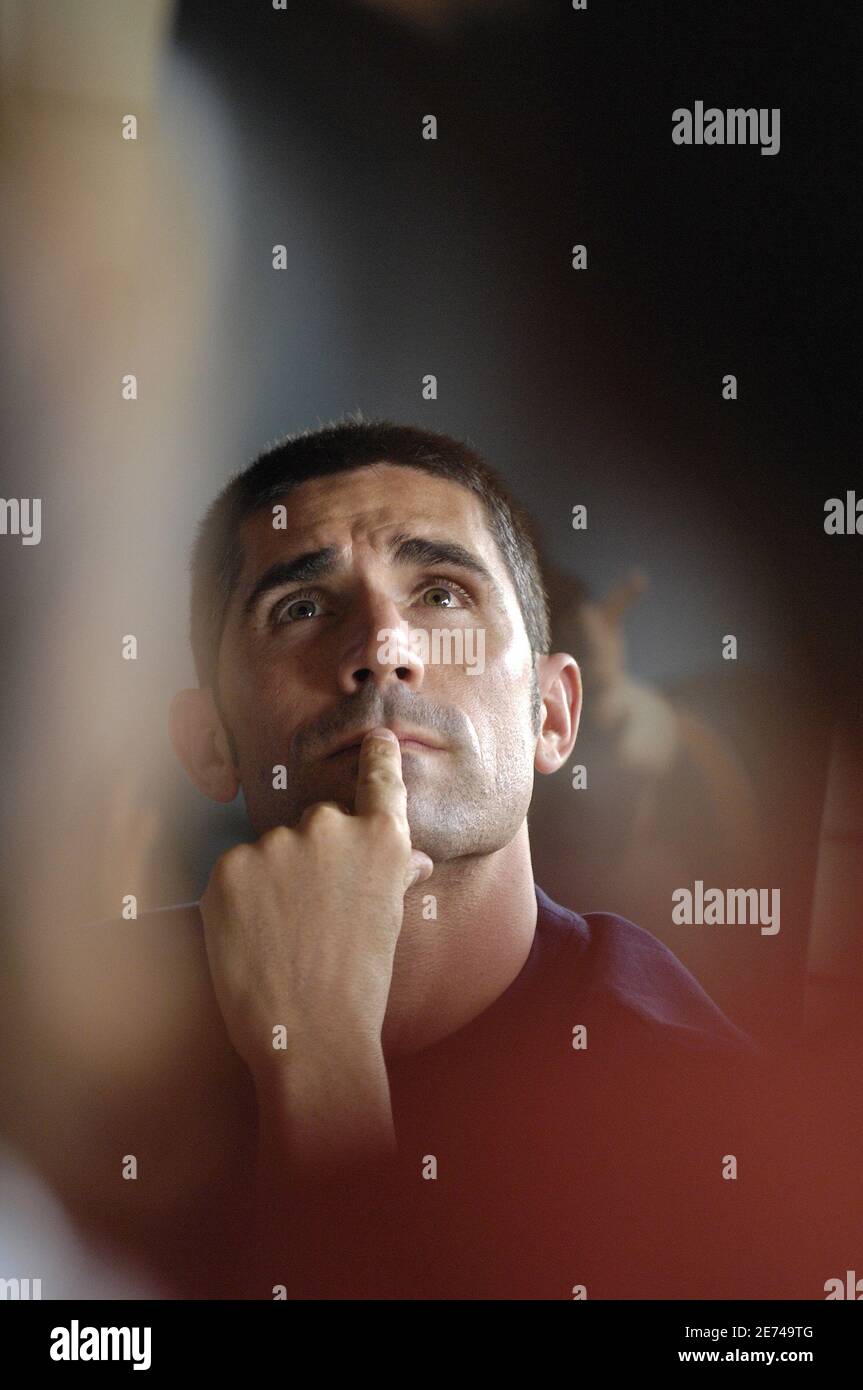Former France's swimmer Franck Esposito during a press conference during the 12th FINA World Championships, at the Rod Laver Arena, in Melbourne, Australia, on March 23, 2007. Photo by Nicolas Gouhier/Cameleon/ABACAPRESS.COM Stock Photo