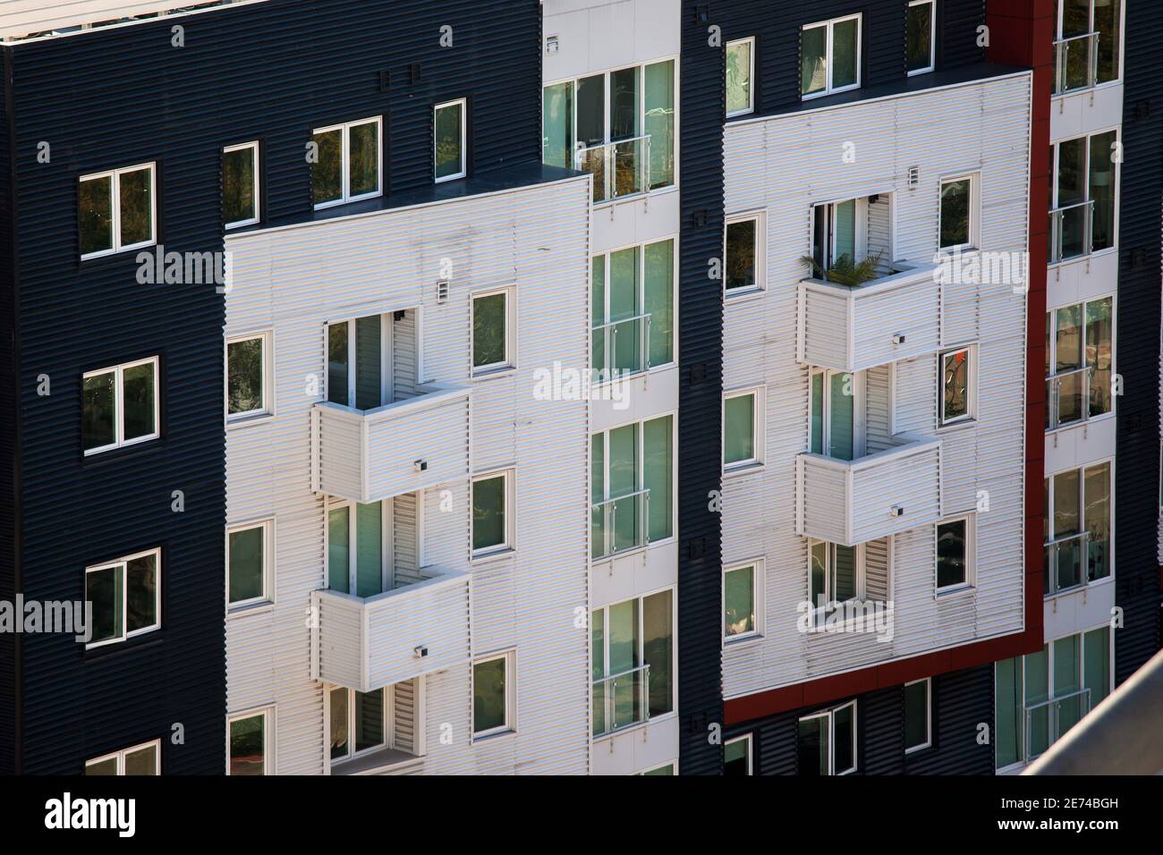 Modern apartment buildings, city living Stock Photo