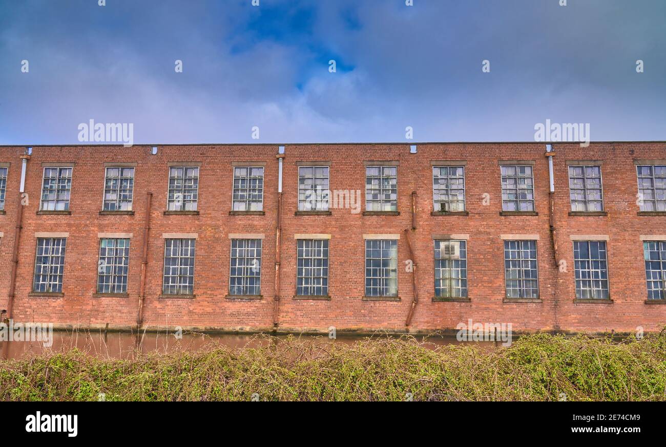 Industrial mill on Rochdale Canal Stock Photo