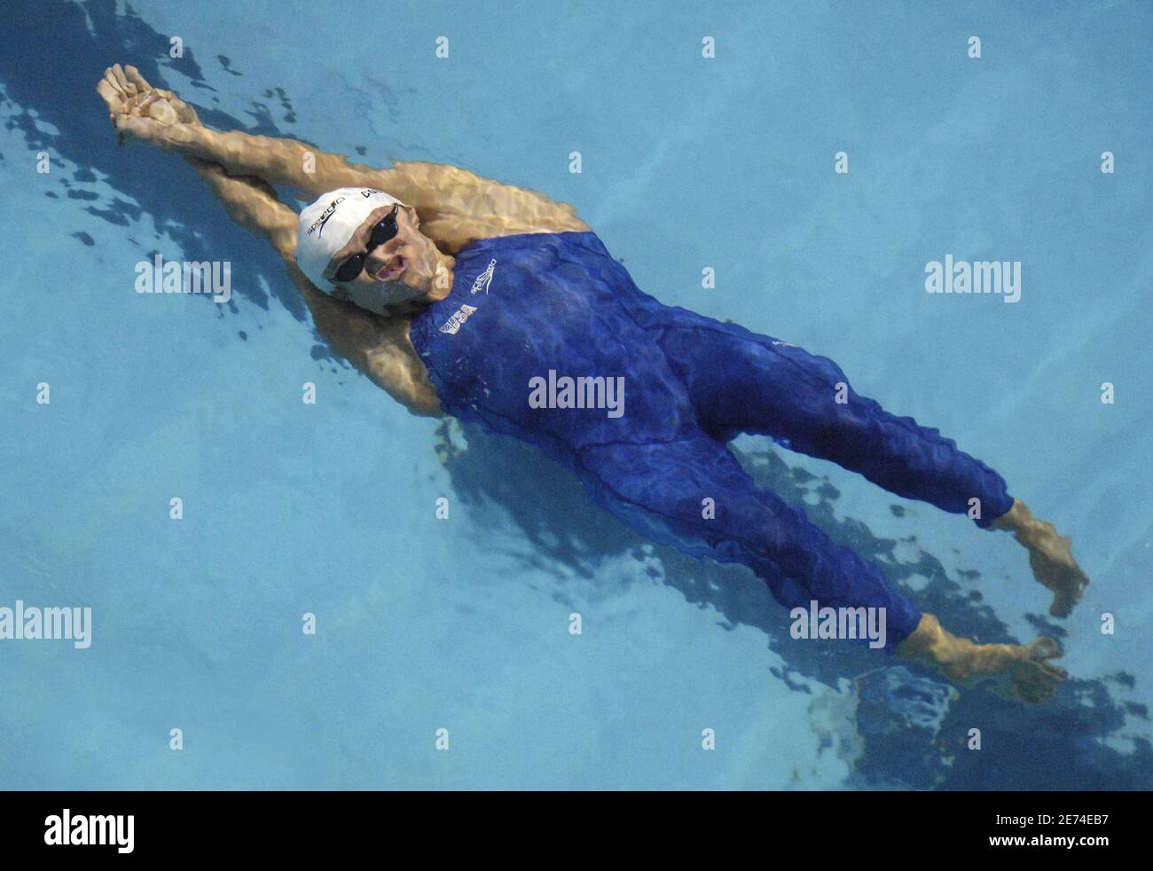 USA's Natalie Coughlin competes on women's 100 meters backstroke heat during the 12th FINA World Championships, at the Rod Laver Arena, in Melbourne, Australia, on March 26, 2007. Photo by Nicolas Gouhier/Cameleon/ABACAPRESS.COM Stock Photo