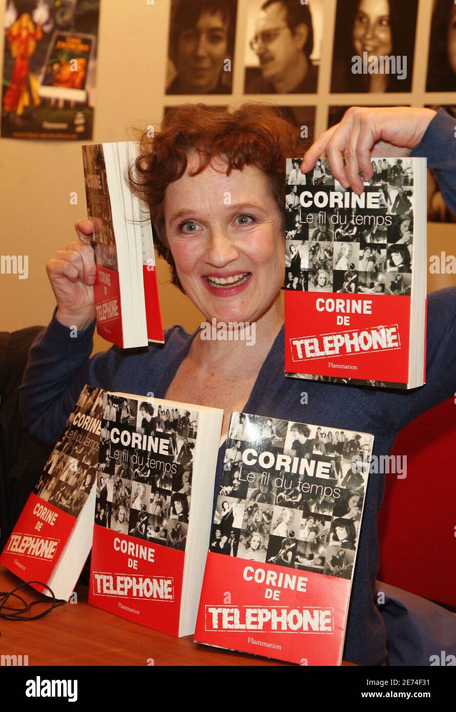 Corine from French band 'Telephone' poses with her autobiography