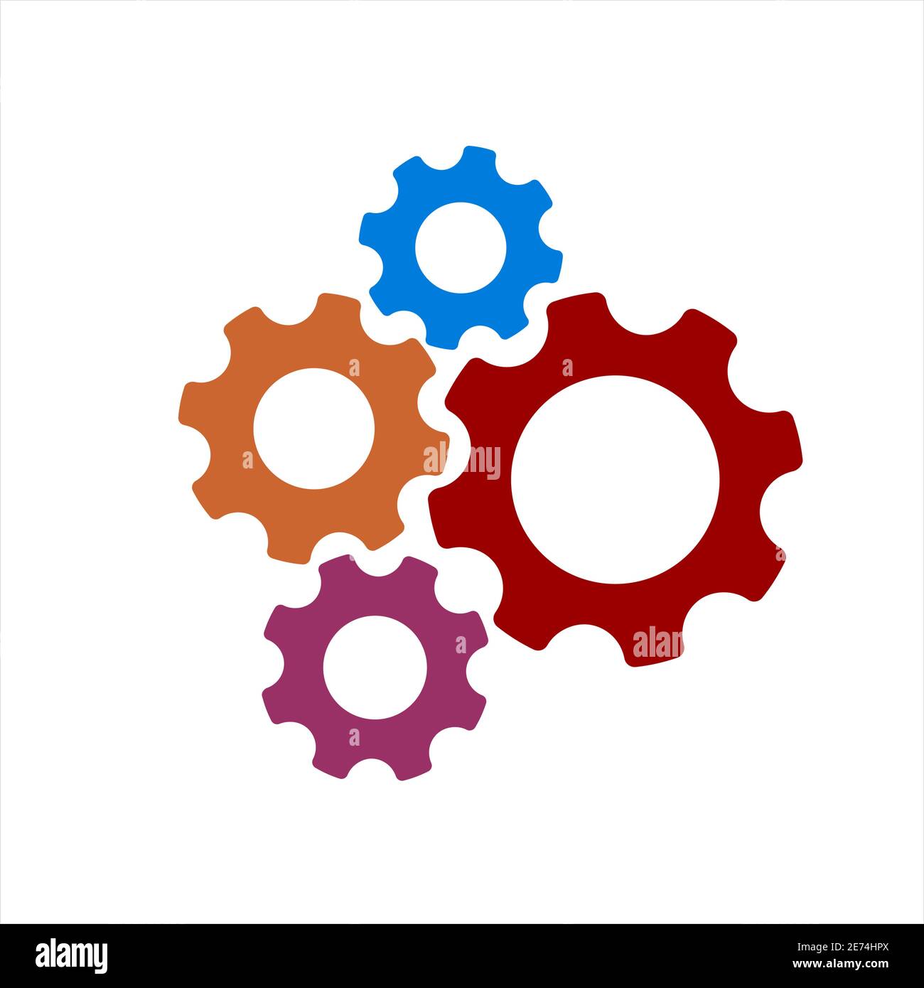 colorful gear illustration icon and logo Stock Vector Image & Art Alamy