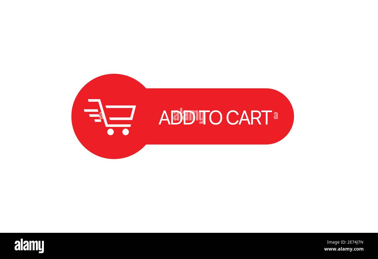 Red Add to cart button2 Stock Vector