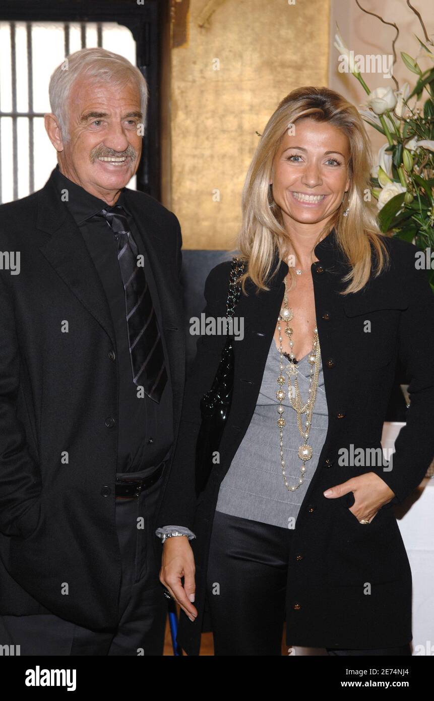 Jean-Paul Belmondo and his wife Natty pose together during a ceremony held  at Boulogne-Billancourt (Paris' suburb) City Hall, on March 30, 2007. The  Belmondo brothers announced they were donating their own private