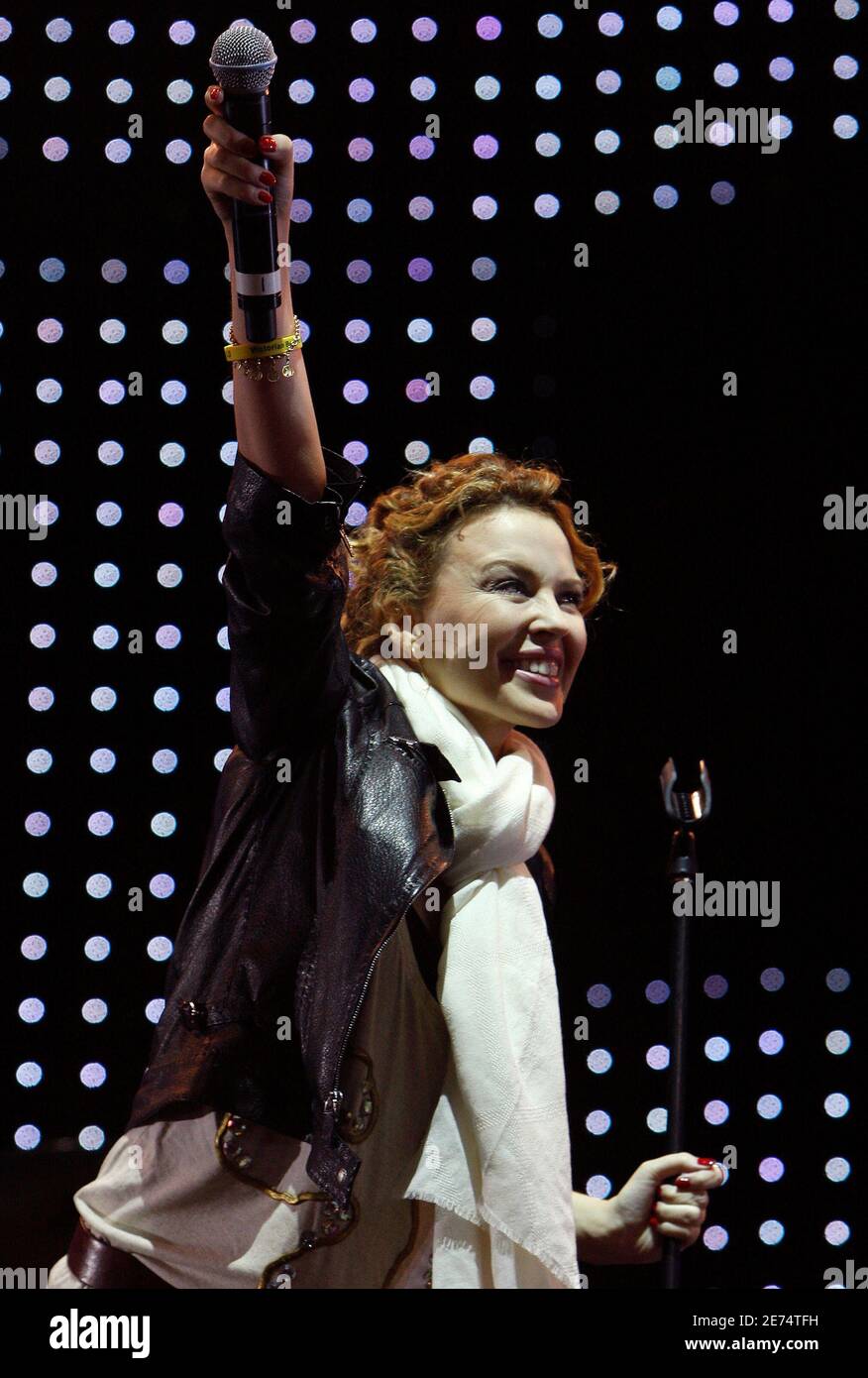 Australian pop star Kylie Minogue performs during the Sound Relief bushfire  benefit concert in Melbourne March 14, 2009. Some of the biggest names in  Australian music, past and present, took to the