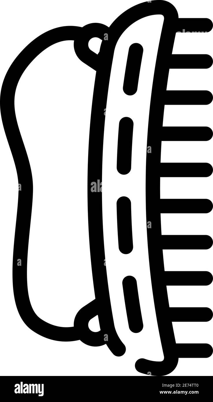 comb groomer line icon vector illustration flat Stock Vector Image ...