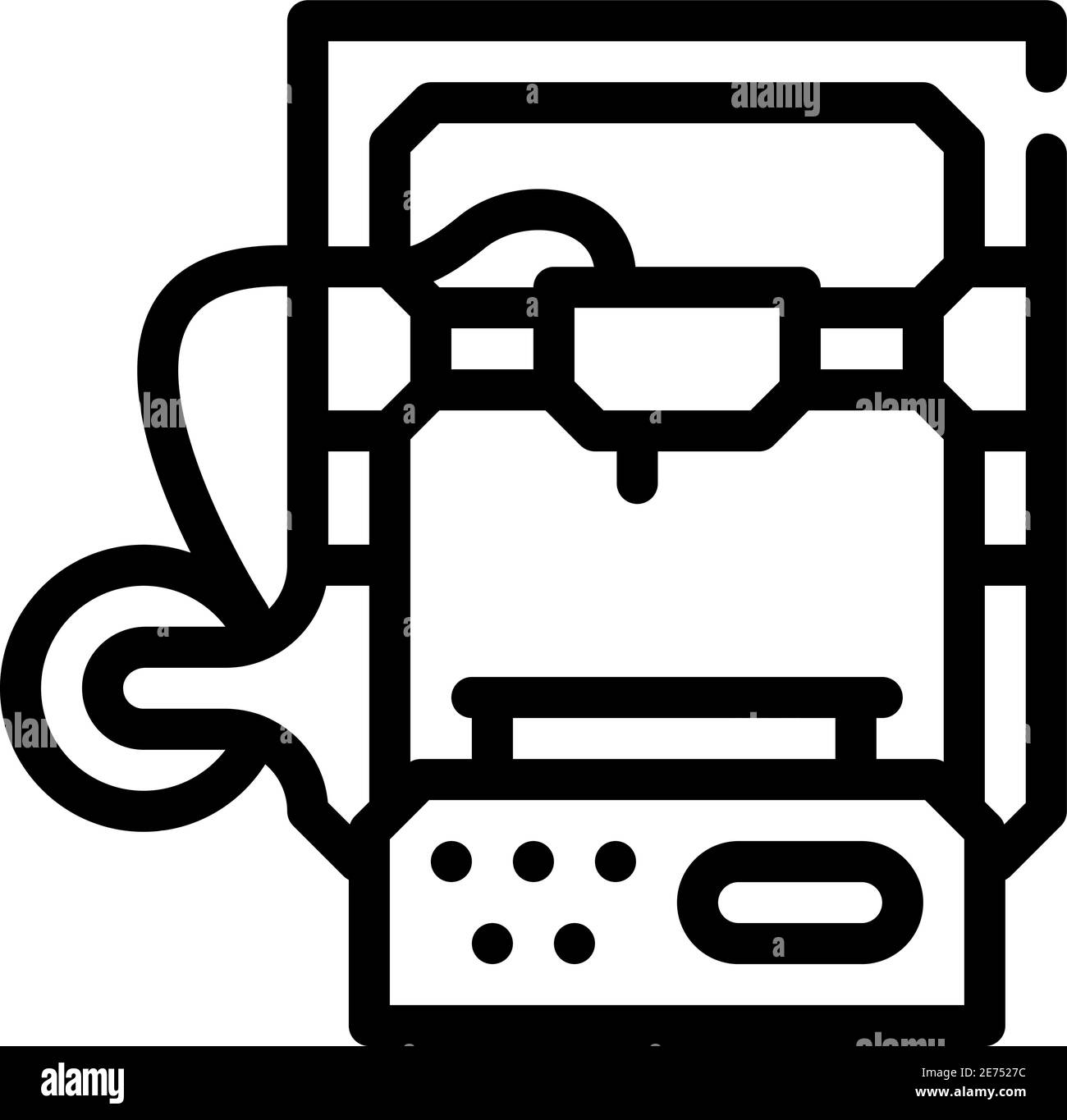 3d printer line icon vector illustration flat Stock Vector Image & Art ...