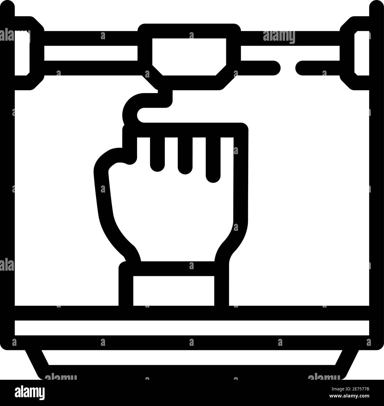 prostheses 3d printing line icon vector illustration Stock Vector Image ...