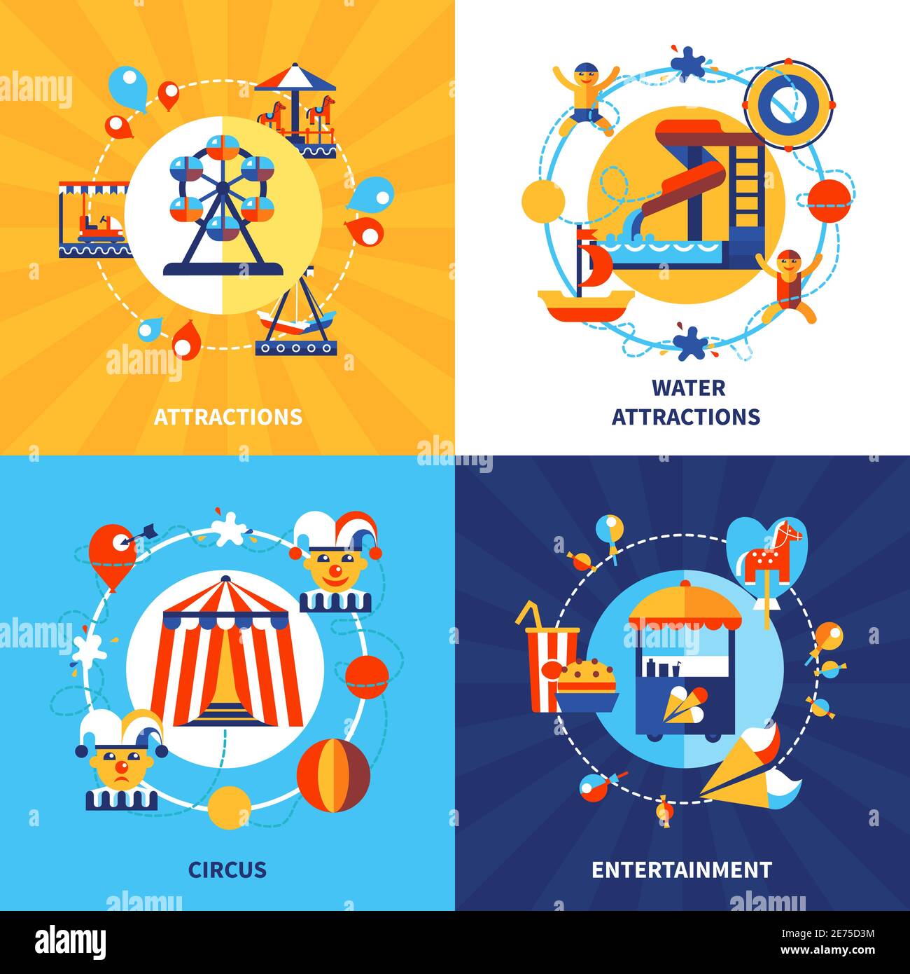 Fairground attractions Stock Vector Images - Alamy