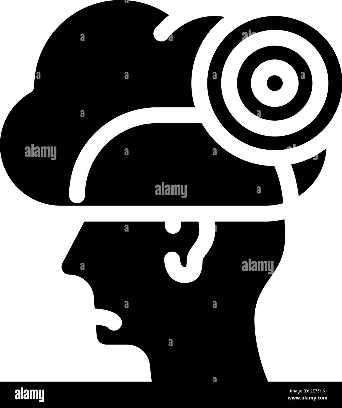 fog and disorentation human glyph icon vector illustration Stock Vector ...