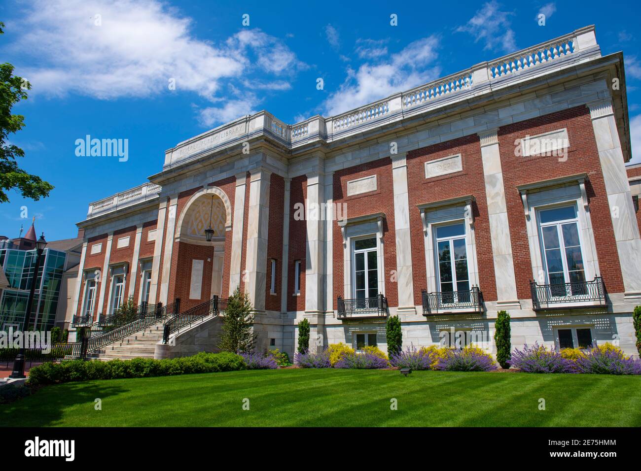 Beverly Public Library at 32 Essex Street in historic city center of