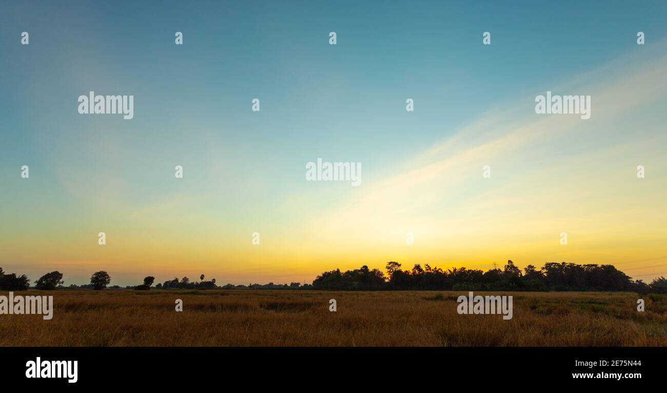 Beautiful sky at sunset, Nature background theme Stock Photo - Alamy