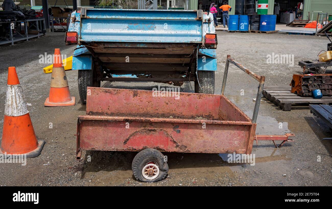 Mackay, Queensland, Australia January 2021 Trailers for sale at the