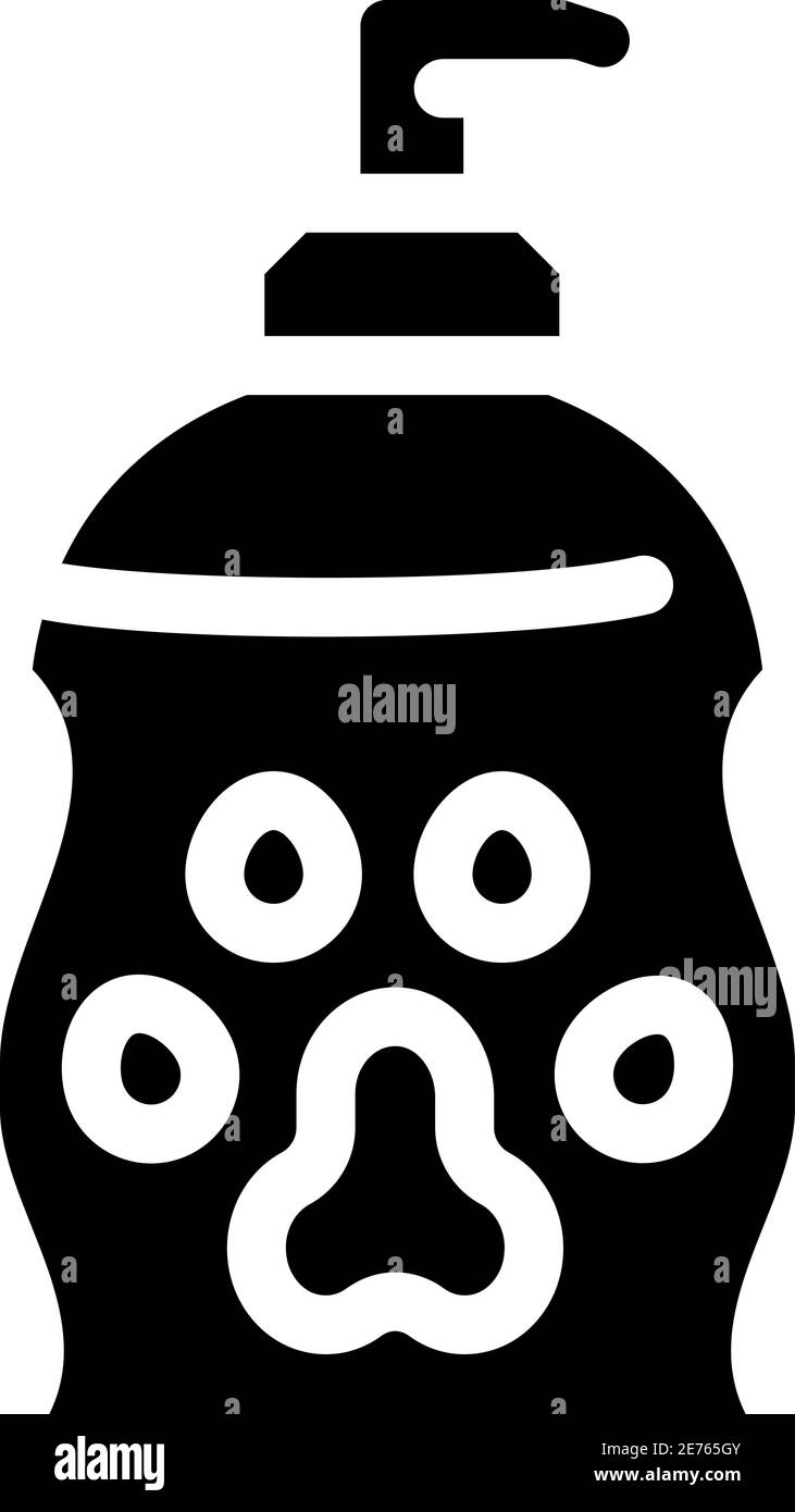 liquid soap for wash animal glyph icon vector illustration Stock Vector ...