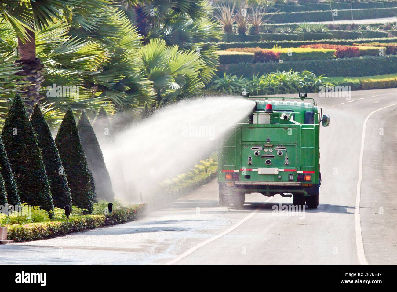 Water sprinkler truck hi-res stock photography and images - Alamy