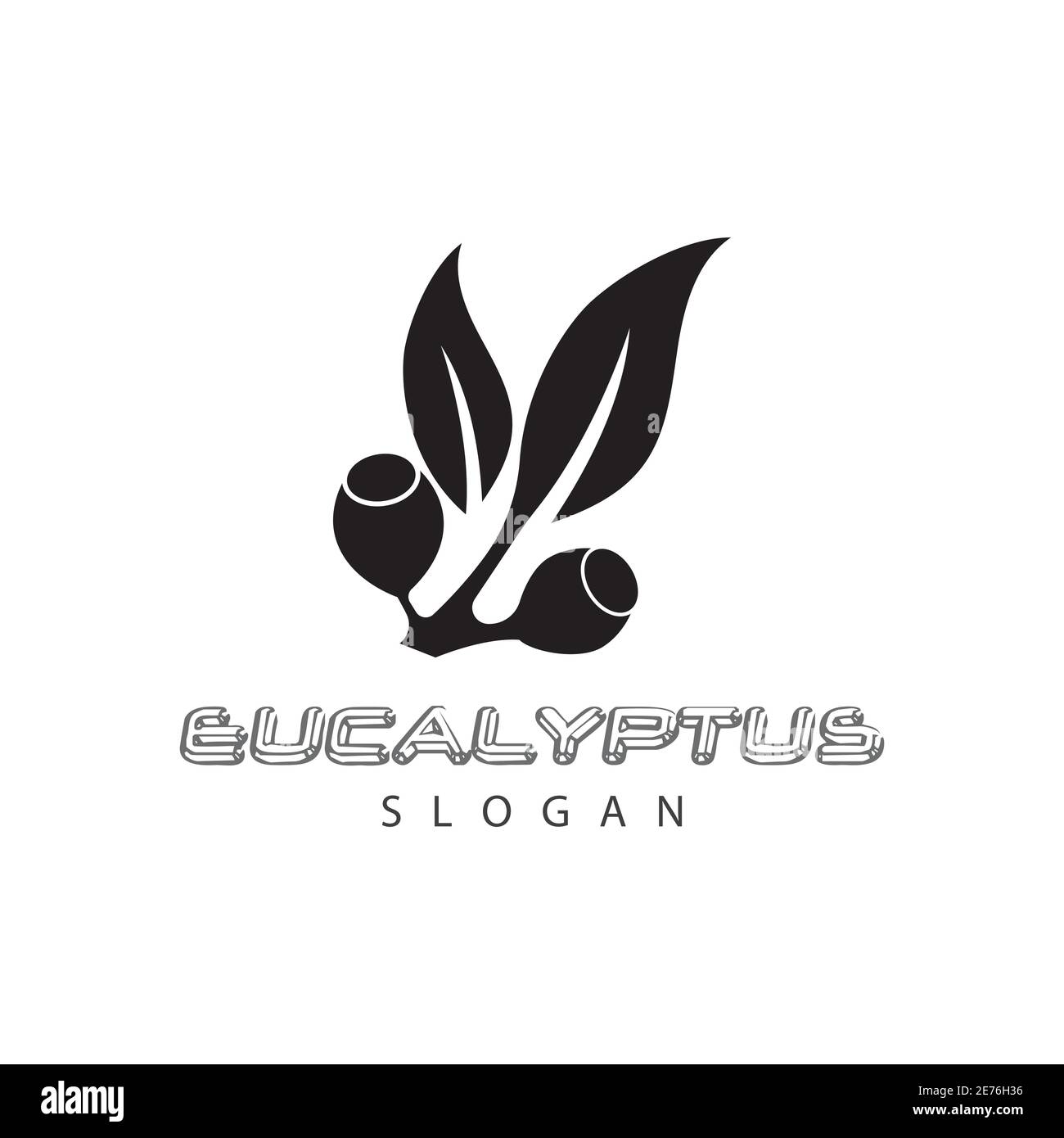 Eucalyptus leaves logo vector template design illustration Stock Vector