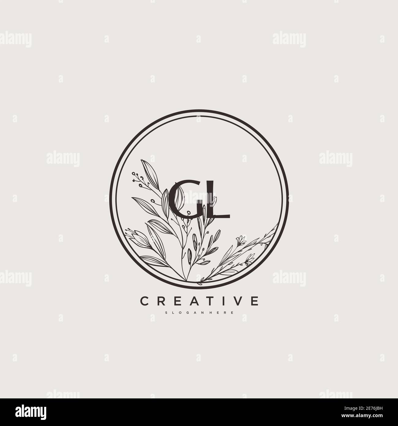 GL Beauty vector initial logo art, handwriting logo of initial signature,  wedding, fashion, jewerly, boutique, floral and botanical with creative  temp Stock Vector Image & Art - Alamy