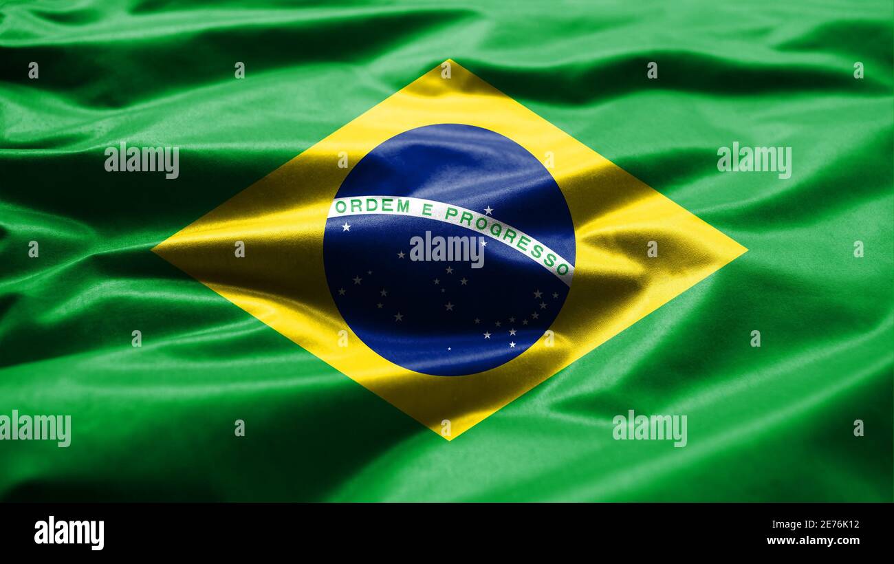 Brazil National Flag - Bandeira Do Brasil No Vento Transparent PNG