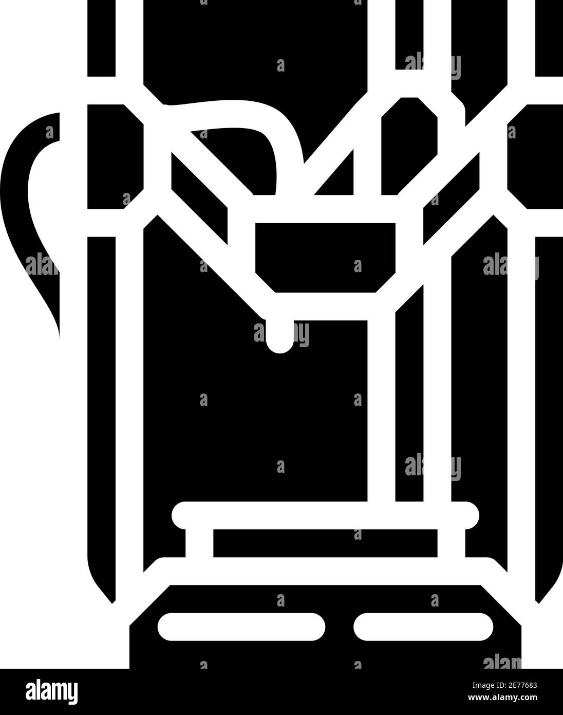 3d printer electronic equipment glyph icon vector illustration Stock ...