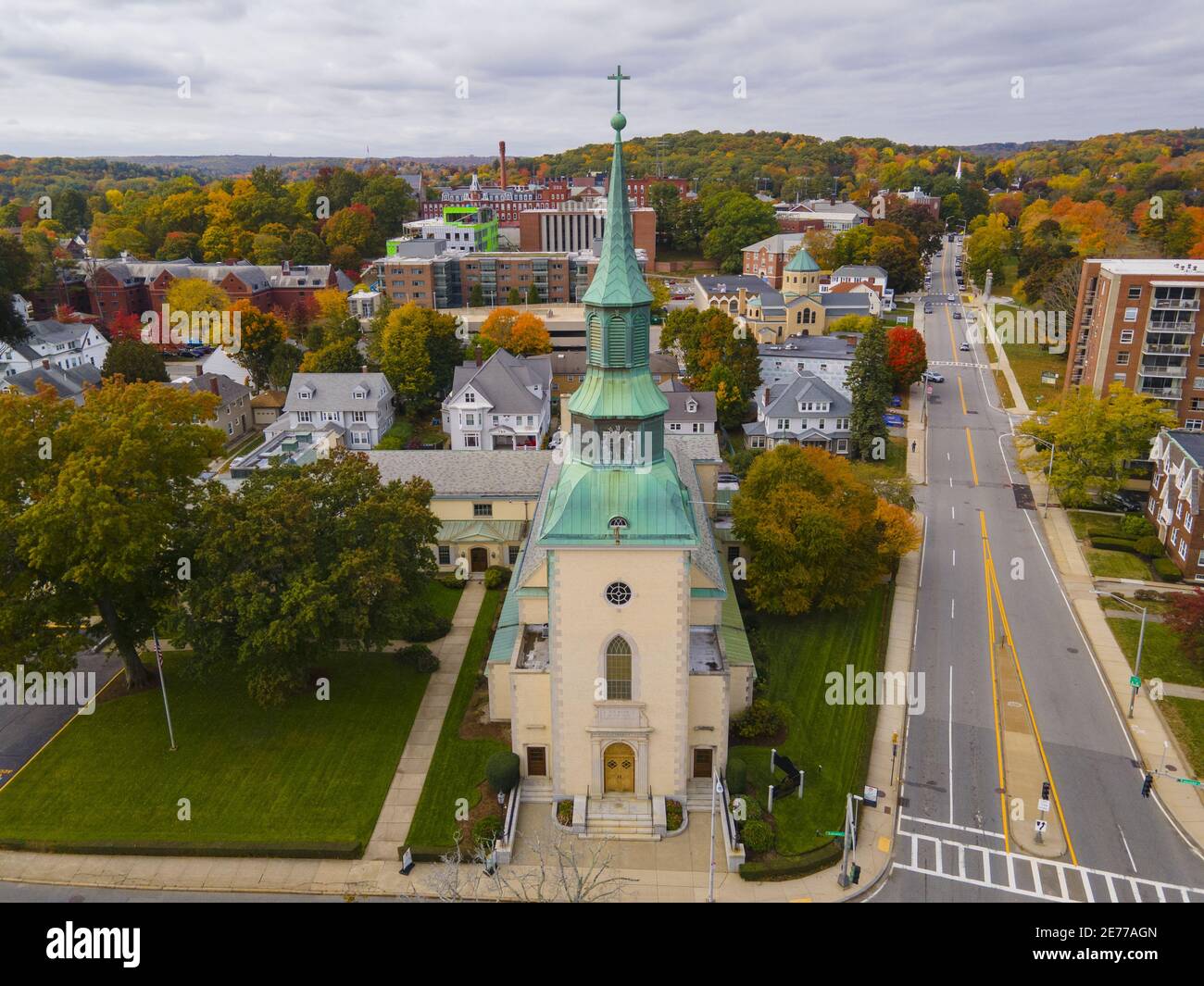 Trinity Lutheran Church at 73 Lancaster Street in historic downtown of