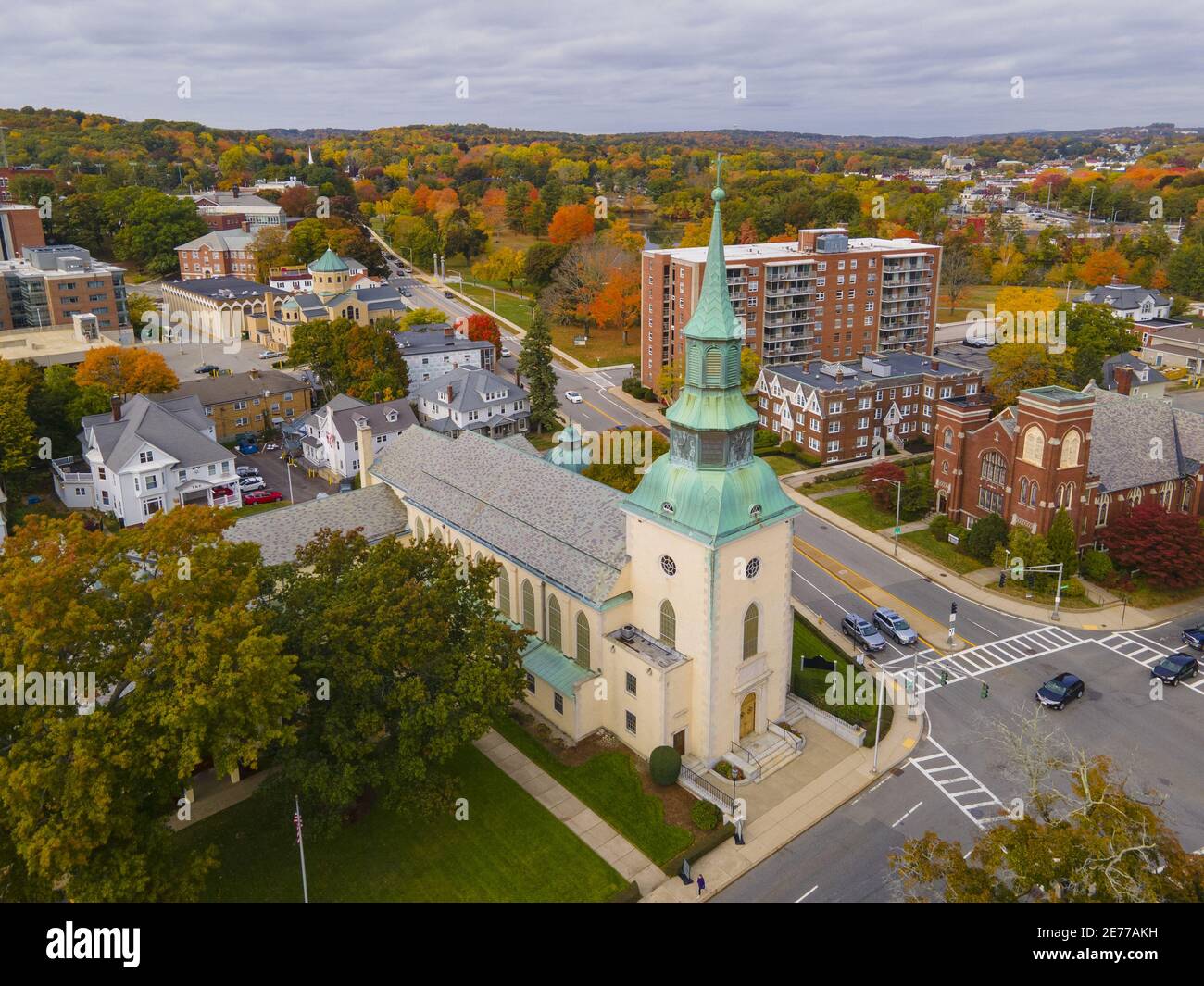 Trinity Lutheran Church at 73 Lancaster Street in historic downtown of