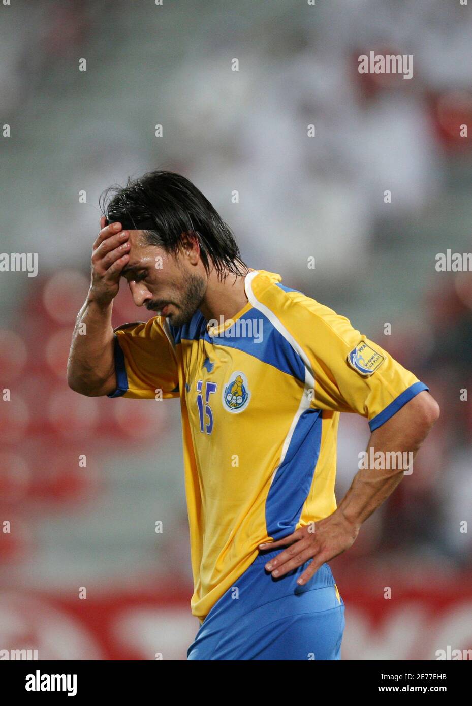 Al Gharafa S Hakan Yakin Of Switzerland Reacts During Their Qatar Stars League Soccer Match Against Al Arabi In Doha September 08 Reuters Fadi Al Assaad Qatar Stock Photo Alamy