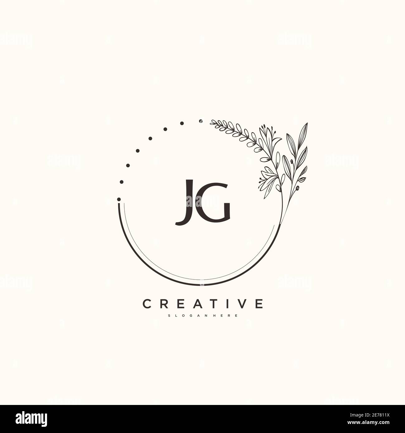 Jg logo vector vectors Stock Vector Images Alamy