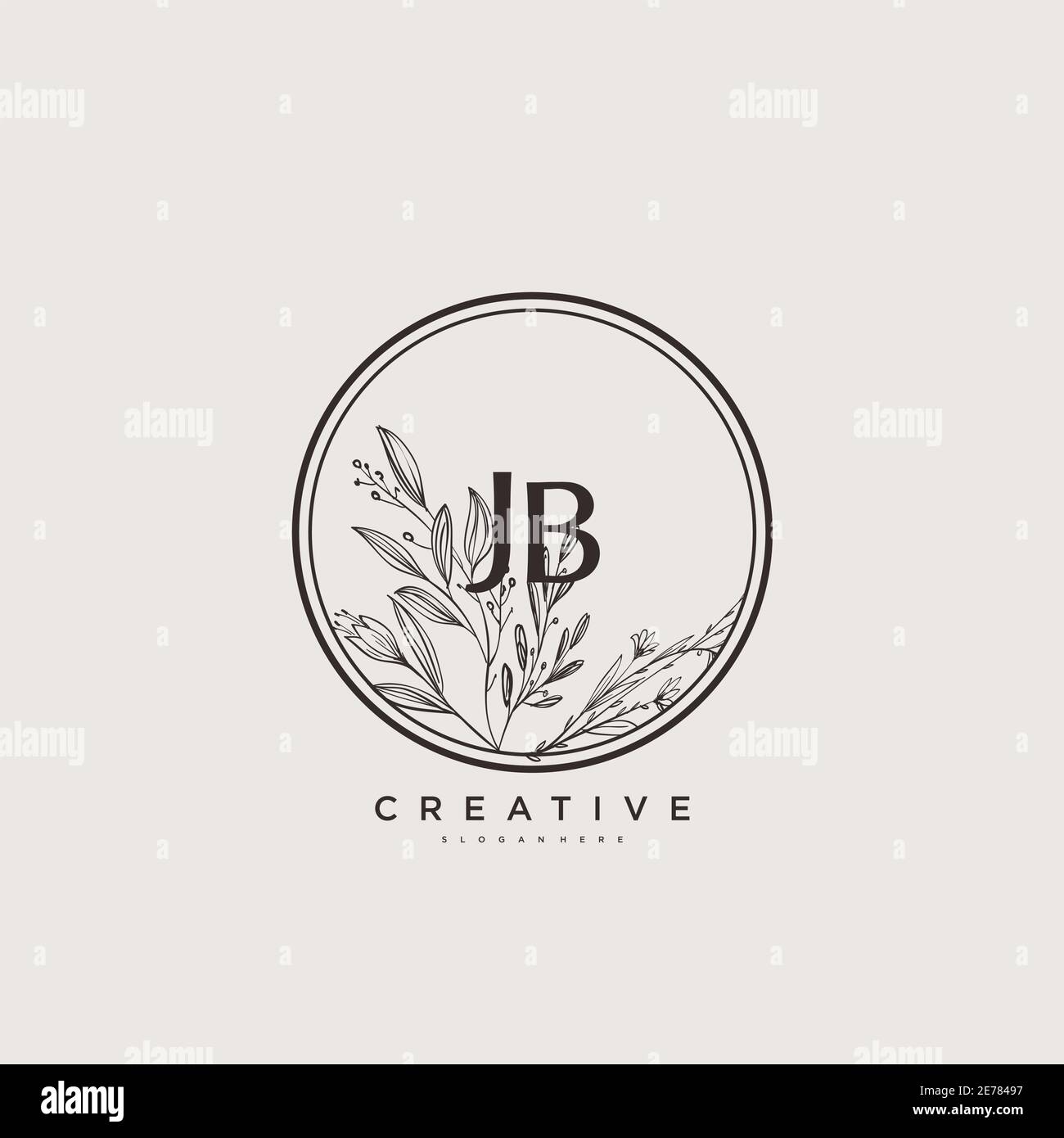 Set of collection Initial Letters JB Logo Design. 2979723 Vector