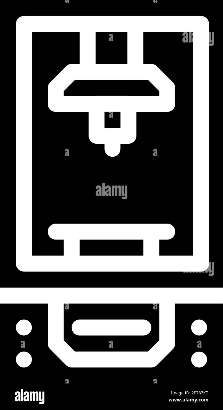 powder for 3d printer glyph icon vector illustration Stock Vector Image ...