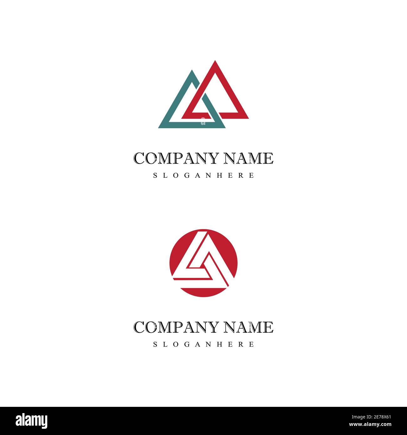 Triangle Logo Template vector icon illustration design Stock Vector