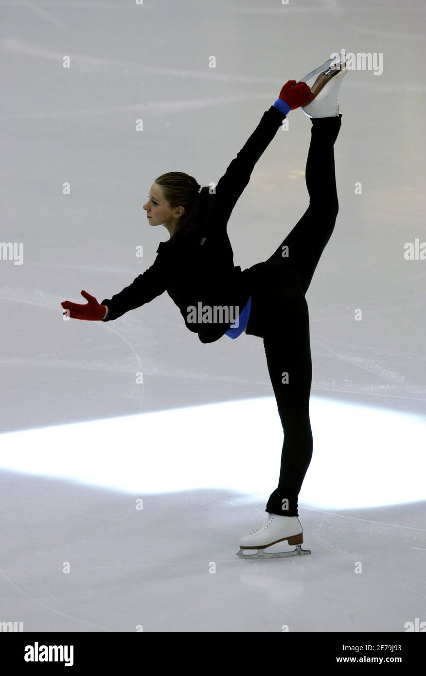 U S Figure Skater Emily Hughes Skates During A Training Session For 