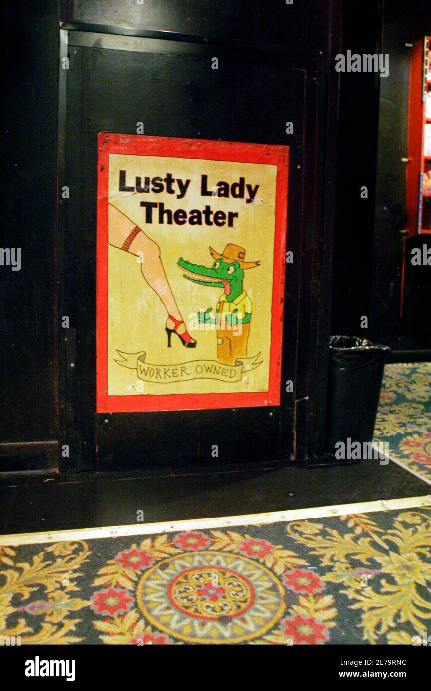 A Homemade Sign Hangs At The Lusty Lady Peepshow In San Francisco February 25 08 Work For The Motley Crew Of Dancers At San Francisco S Lusty Lady Theater Doesn T End When They