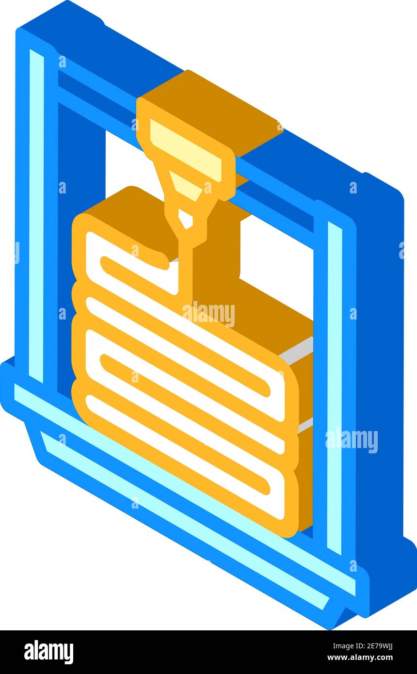 layers of 3d printing isometric icon vector illustration Stock Vector ...