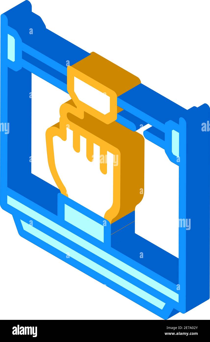 prostheses 3d printing isometric icon vector illustration Stock Vector ...